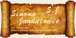 Simona Jankulović vizit kartica